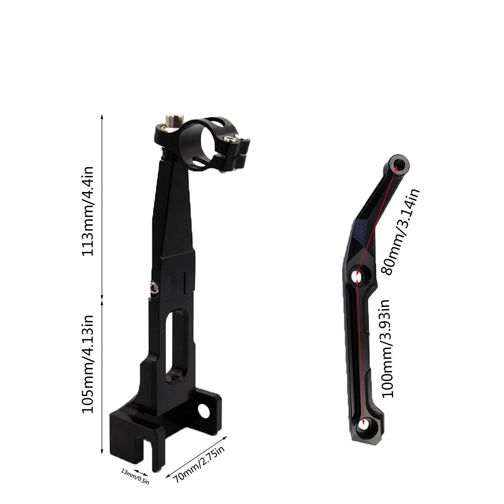 Ammortizzatore di Sterzo con Staffa Accessori Moto per Yamaha per MT-09 per Tracer 900 per FJ-09 2013 2014 2015 2016 2017 (Damper Set - Black)
