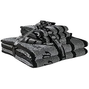 Borussia Dortmund BVB-Frottier-Set bestehend aus 2 Handtüchern (50x100cm), 2 Gästehandtüchern (30x50cm) und 2…