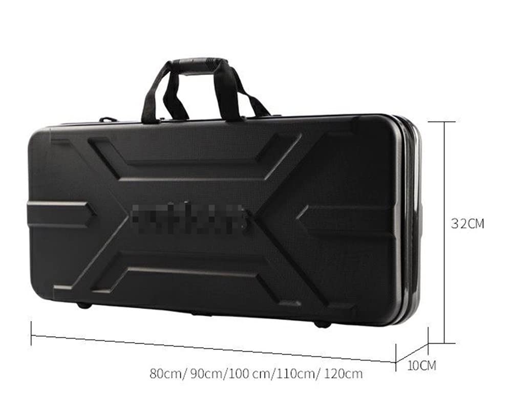 REMEK Rifles Fundas Rígidas Tácticas Al Aire Libre, 80/90/100/120Cm Caza con Pistola Estuche Rifle Duro con Colchados Gomaespuma Maletín Funda Rígida para Rifle Mochila Almacenamiento