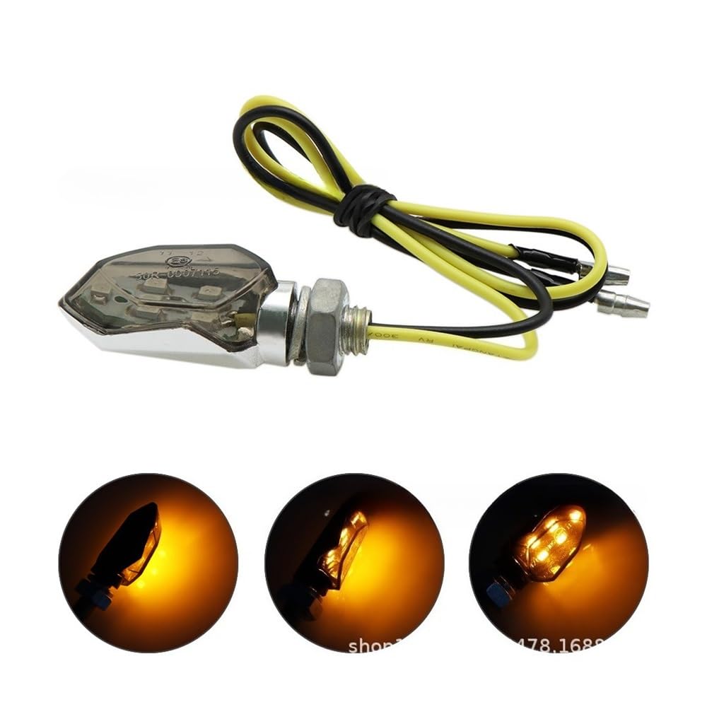 2 Pezzi di Indicatori Direzione A LED per Moto Universali A per Stop Luci Freno