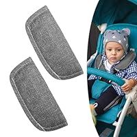 1 Paar graue Schultergurtpolster, Autositzgurtpolster, Babyautositzgurtpolster, Kinderwagengurte, Kindersitzgurtpolster, Kleinkindpolster-Schultergurte, Kinderwagen-Autositzgurtpolster