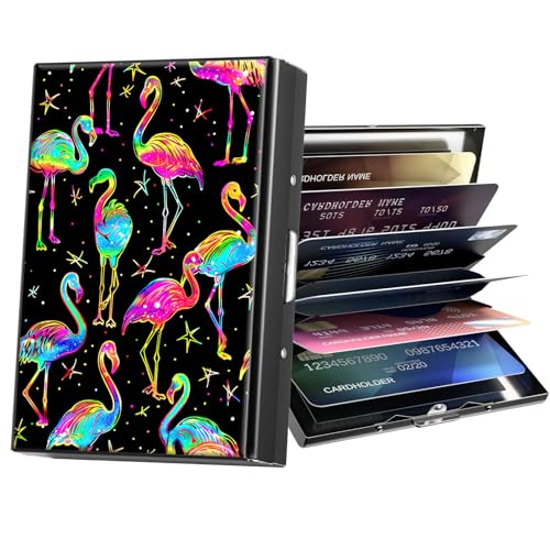 ACWDMKH Glitter Flamingo Metal Wallet