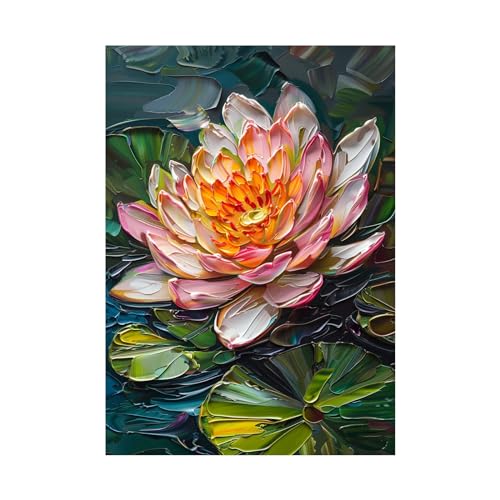 Peinture botanique sur toile 60x80cm sans cadre décoration murale moderne