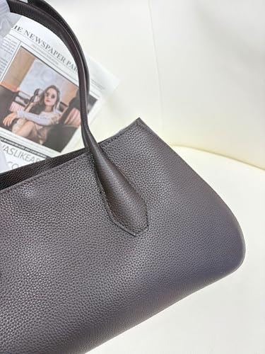 Bolso tote de cuero granulado para mujer miniatura 4