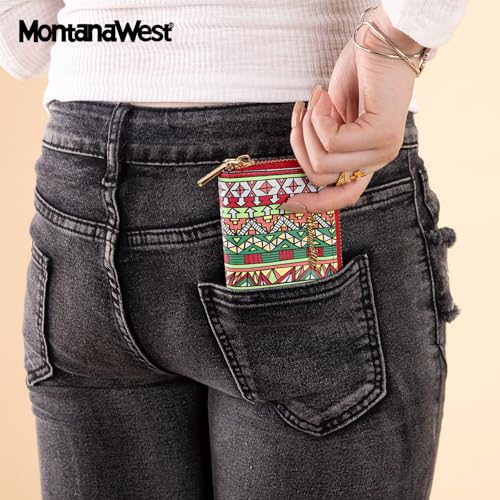 Image of Montana West Small Wallets Compact Women's Card Holder Zipper Around Soft Gift Card Holders for Women
