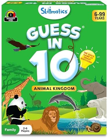 Skillmatics Guess in 10 – Animal Kingdom, Card Game for Kids & Families