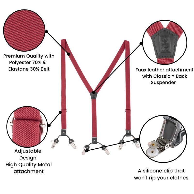 Image of The Tie Hub Ringside Y-Back Slim Fit Suspender for Men