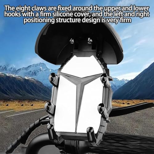 Image of Mirror Fit Mobile Holder for scooty /Scooter /Bike /Motorcycle with One Click Button Controlled Phone Mount,Mobile Holder for Bike Ideal for Maps and GPS Navigation with Auto Locking,Firm Grip
