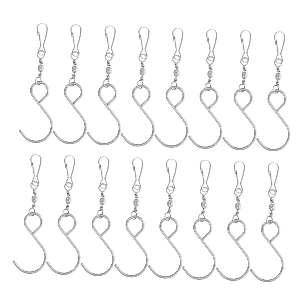 SUPVOX Outdoor Home Decor Hooks 20 Stainless Steel Swivel Lantern Hooks Wind Chime Hangers Garden