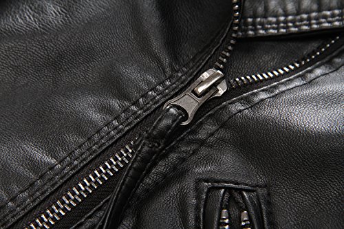 LJYH Boys Spring Faux Leather Moto Jackets Kids Zipper Fall Coats Outerwear4