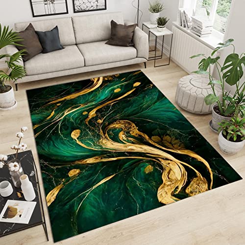 Tapete de área moderno verde esmeralda 2x3ft miniatura 3