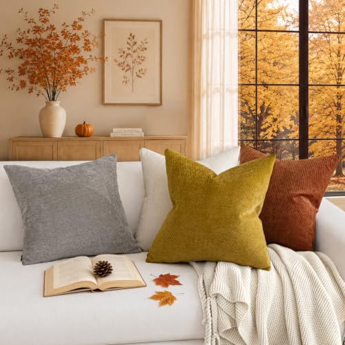 Image of a moment Fall Decorative Throw Pillow Covers Pack of 2,16x16 Inch Yellow