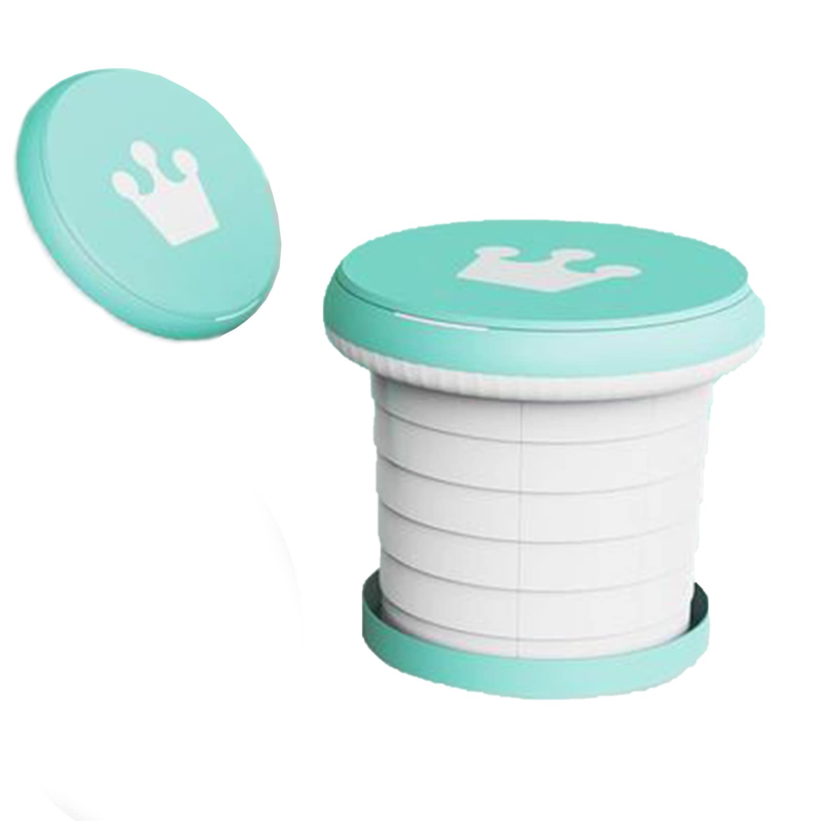 Vasino Portatile Pieghevole Per Bambini - In Plastica ABS Ecologica, Verde, Per Viaggi E Allenamento - Foto 10