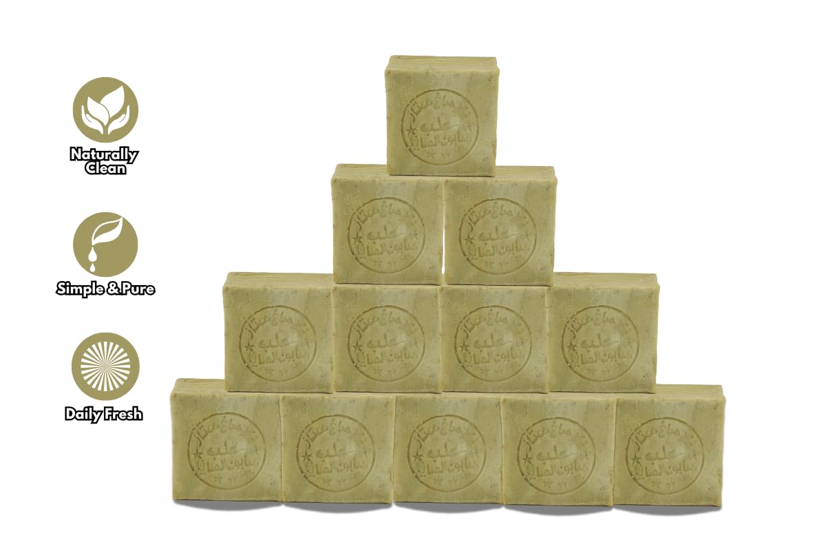 Turkish Bar 12 Pcs Laurel and Olive Oil Soap 100% Natural, Handmade, Cruelty-Free, Vegan, Moisturizing - Image 2