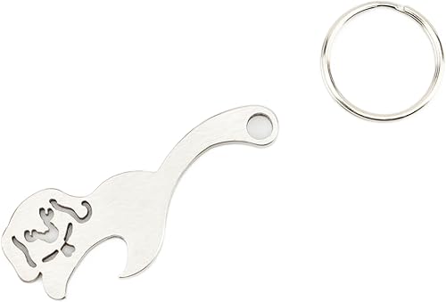 TOPASION Llavero creativo de acero inoxidable con diseño de águila para abrebotellas de cerveza