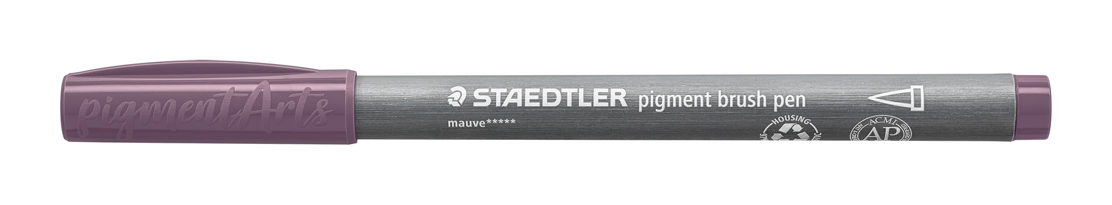 STAEDTLER 371-260 Pigment Arts Brush Pen - Mauve (Box of 10)