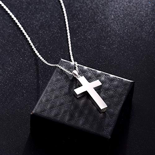 Cross Urn Necklace for ashes 925 Sterling Silver religious Cross Cremation Pendant Jewelry Faith Hope Love Gifts for Men4