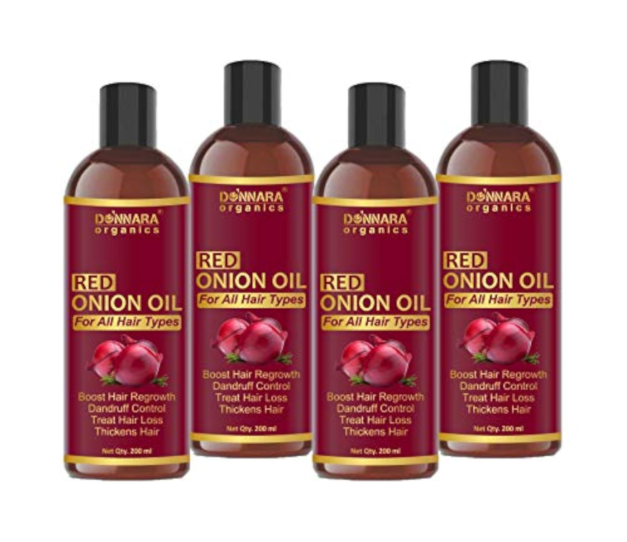 4pc Red Onion Oil Combo Pack, 800ml