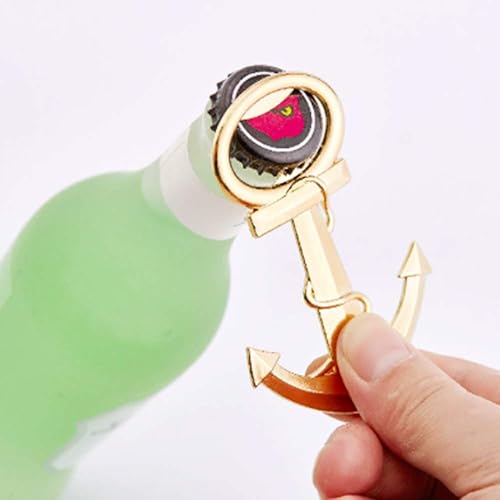 Miniatura 6 de Awtlife - 30 abrebotellas de ancla dorada para baby shower con bolsa, regalos para invitados de boda