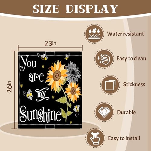 Image of You are My Sunflower Dishwasher Magnet Cover, Summer Dishwasher Magnet Sticker for Kitchen Decoration 23x26in Dish Washer Magnetic Sticker Panel Decal