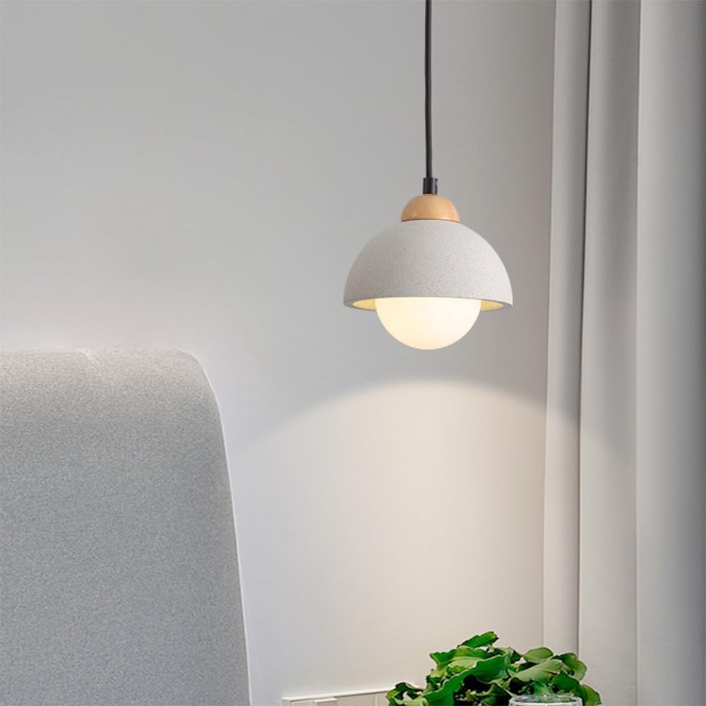 Suspension en terrazzo et chêne au design minimaliste pour loft élégant