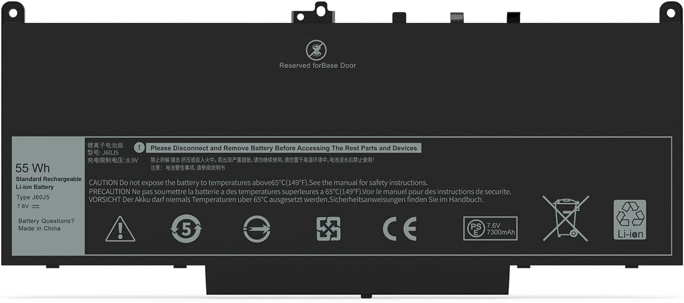 R & I J60J5 Replacement Laptop Battery | Safe & Reliable Battery for Extended Laptop Life-Compatible for J60J5 Dell Latitude E7270 E7470 Series Notebook R1V85 451-BBSX [ 7.6V 55WH ] (B0DC9Y6QMR) Amazon Price History, Amazon Price Tracker