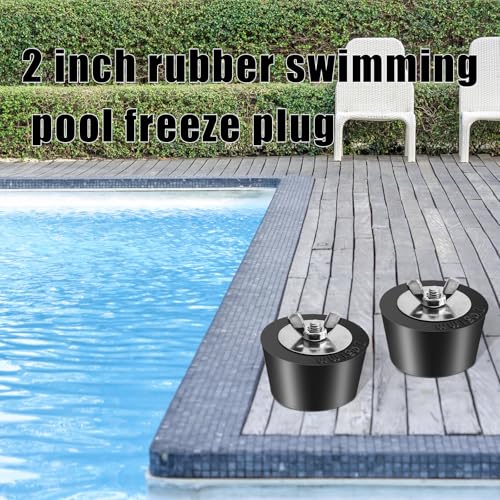 Image of 2 Inch Rubber Swimming Pool Antifreeze Plug, Winter Pipeline Plug for Inground Pools-2 Pack