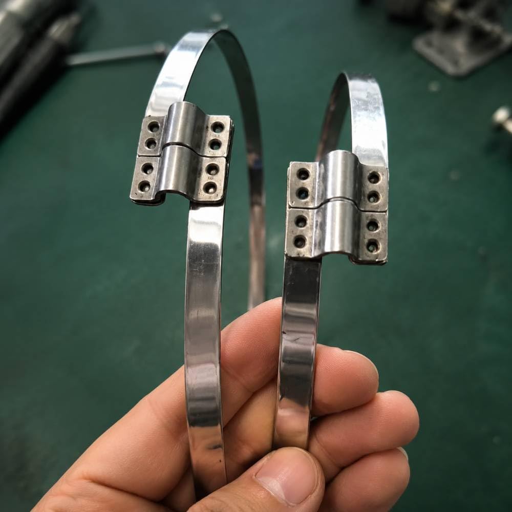 Fascette stringitubo 40-60 mm per officina, acciaio inox 304, 5 pezzi