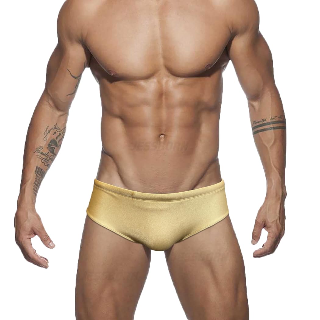Costume Slip Uomo, Costume Mare Uomo Slip Piscina Costume Nuoto Slip Costume Uomo Swimming Brief Coulisse Regolabile YK80 Taglia M - XXL