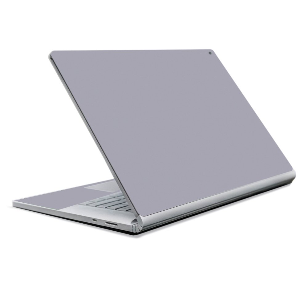 MightySkins Skin Compatible with Microsoft Surface Book 2 15" (2018) - Solid Gray | Protective, Durable, and Unique Vinyl Decal wrap Cover | Easy to