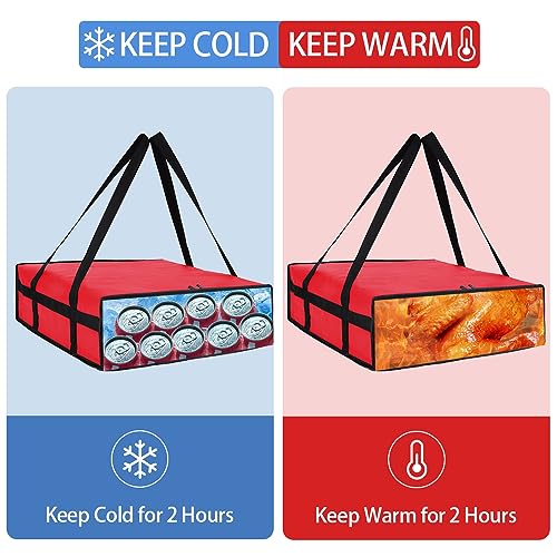 CIVJET Saco Isolado para Entrega de Pizza para Transporte Quente, Aquecedor de Transporte de 20