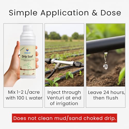 Image of Utkarsh Drip Saaf | Eco Friendly Product For Cleaning Drip System | Biodegrades Organic Stuffs in the Drips | 1 Liter; Pack of 1