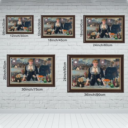 Impression sur toile Folies Bergere Manet tableau petit mur - 2
