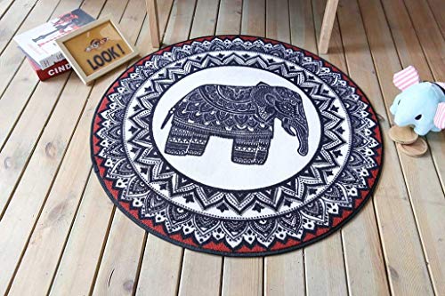 Tapis de salon canapé MU style rétro rond pour réchauffer l'ambiance de la chambre