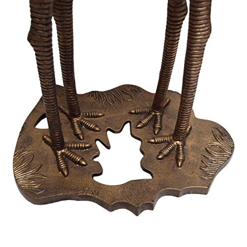 Image of Oakland Living 5608-AB Antique Bronze Cranes & Lily Aluminum Birdbath