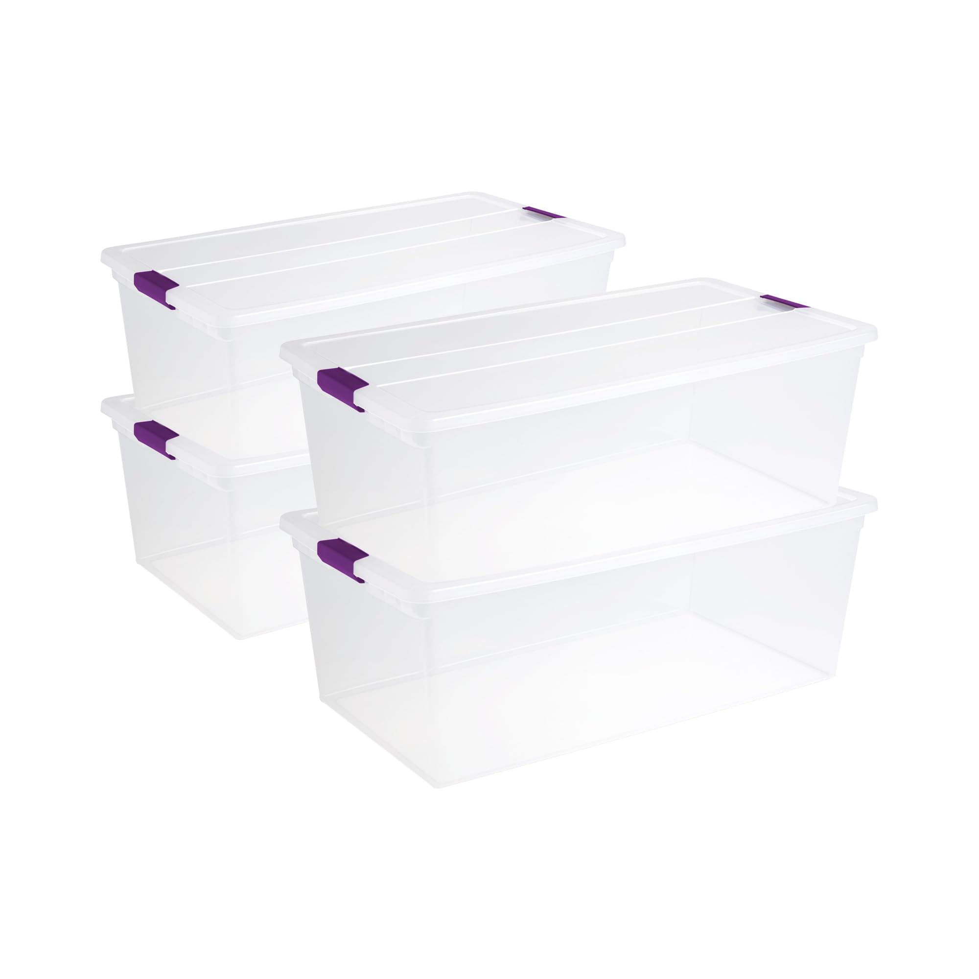 Amazon.com: Sterilite 4-Pack 110 Quart ClearView Latch Box