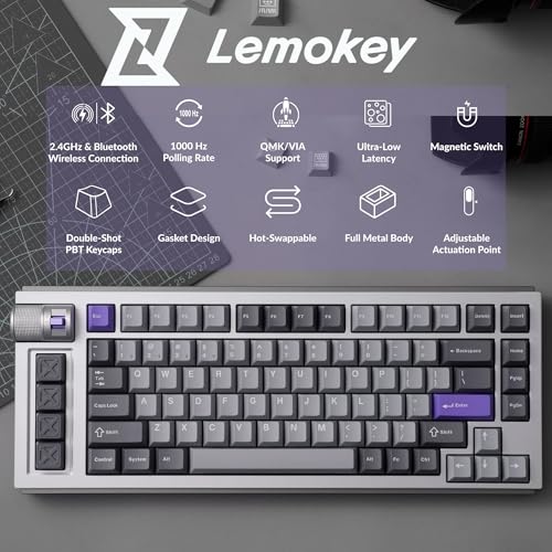 Teclado Gamer L1 HE 75% Hall Effect RGB miniatura 2