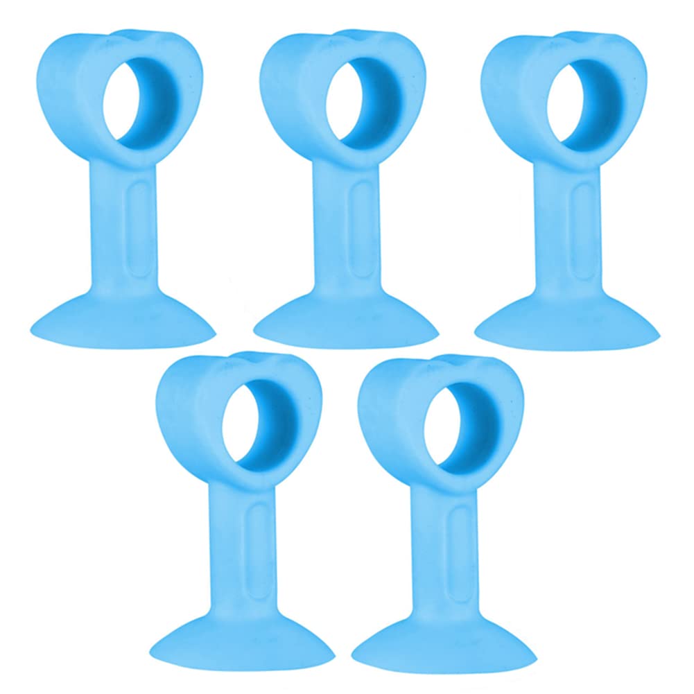 Nvsfzgiyg Blu Door Wedge Stoppe, Stops, Stoppers,Silicone Stop Punch-Free Handle Bumper Pad Rubber Buffer Stopper For Bathroom, 5Pcs-Pink(Blu)