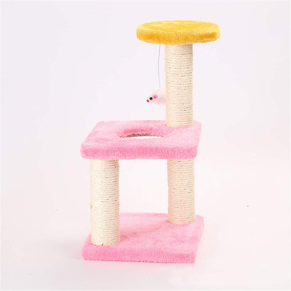 el Gato Y el Gato en el Tercer Piso Del Apartamento Del Gatoarran Al Gato Y el Gato Mascota Sube a la Torre Del Gato. el Gato Sube a la Torre Del Gato./Pink/19.5 * 19.5 * 40Cm