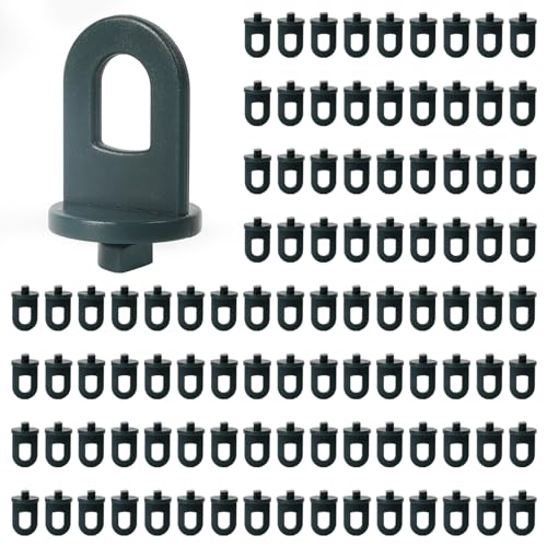 100x Gewächshausclips mit hoher Tragkraft - Stabile Pflanzenhalter, Perfekte Ösen Rankhilfe Clips Kunststoff, Aufhängevorrichtungen für Gewächshaus, für Ihr Gewächshaus und Paradies