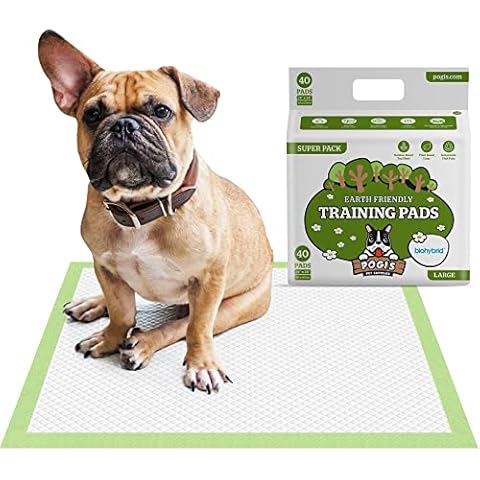 Pogi's Dog Training Pads with Adhesive Sticky Tabs (40-Count) (24x24in) - Large Puppy Pads, Earth-Friendly Dog Pads, Plant-Based Puppy Pee Pads for Dogs - Puppy Supplies for Small to Large Sized Dogs Cover