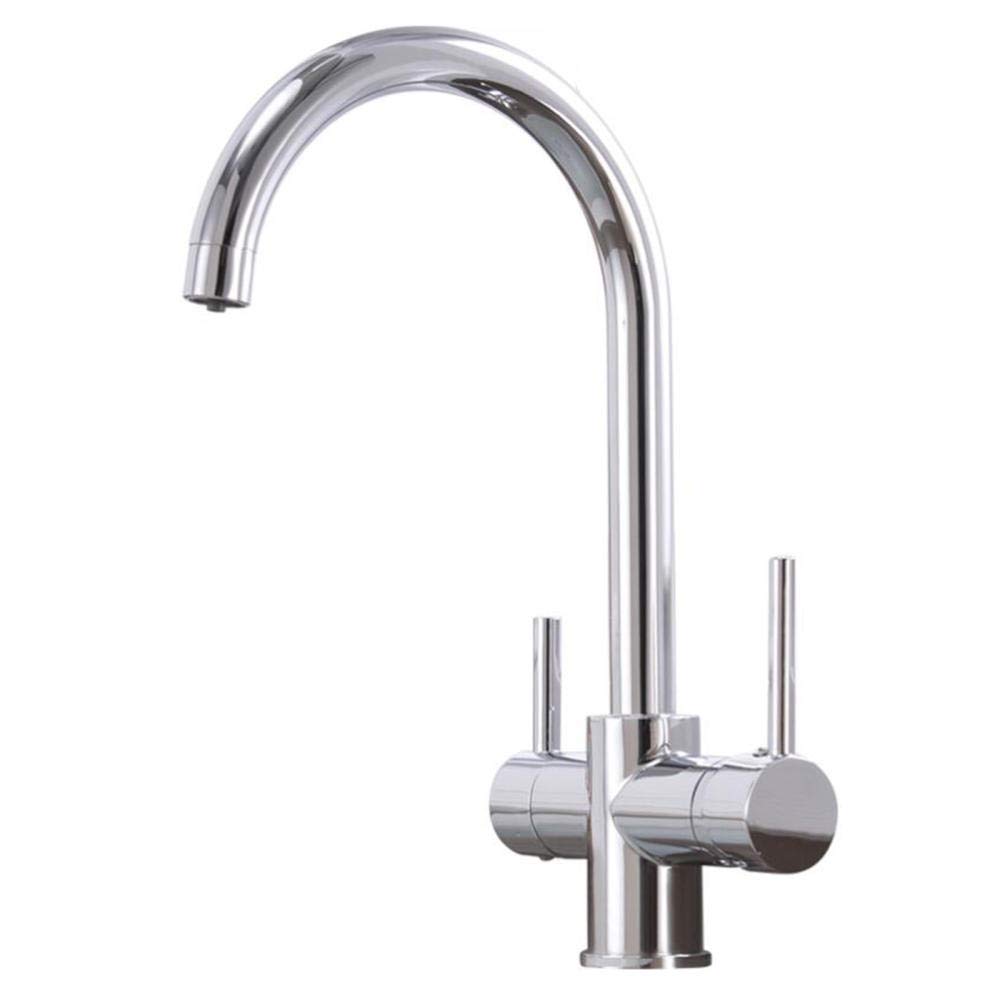 3-Wege-wasserfilter-küchenarmatur, verchromtes Messing, 3-in-1-wasserhahn, heißes und kaltes direkttrinken, Filtration, küchenarmaturen-b