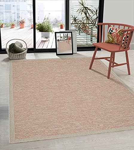 the carpet Calgary dywan do wnętrz i na zewnątrz, płasko tkany, nowoczesny design, modne kolory, super płaski, odporny na promieniowanie UV i warunki atmosferyczne, beżowy, 160 x 220 cm