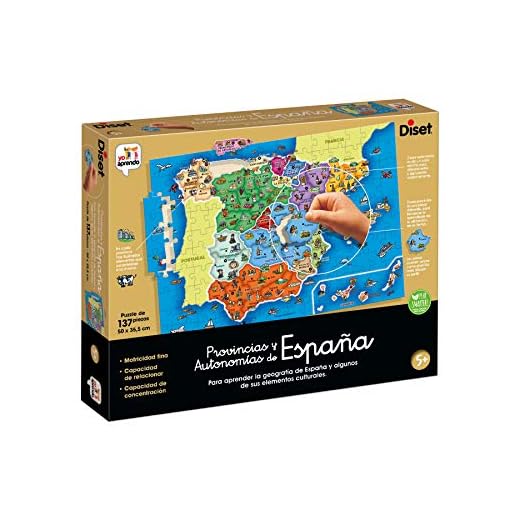 Diset - Provincias Y Autonomías De España, Puzle Educativo Para Aprender La Geografía Española A Partir De 5 Años