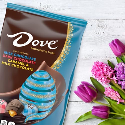 Dove Promises Mixed Stand-up Pouch, Easter Candy Individually Wrapped, Chocolate Easter Basket Stuffers, Milk, Dark, and Caramel & Milk Chocolate Pack, 22.6-Ounce Bag - image 5