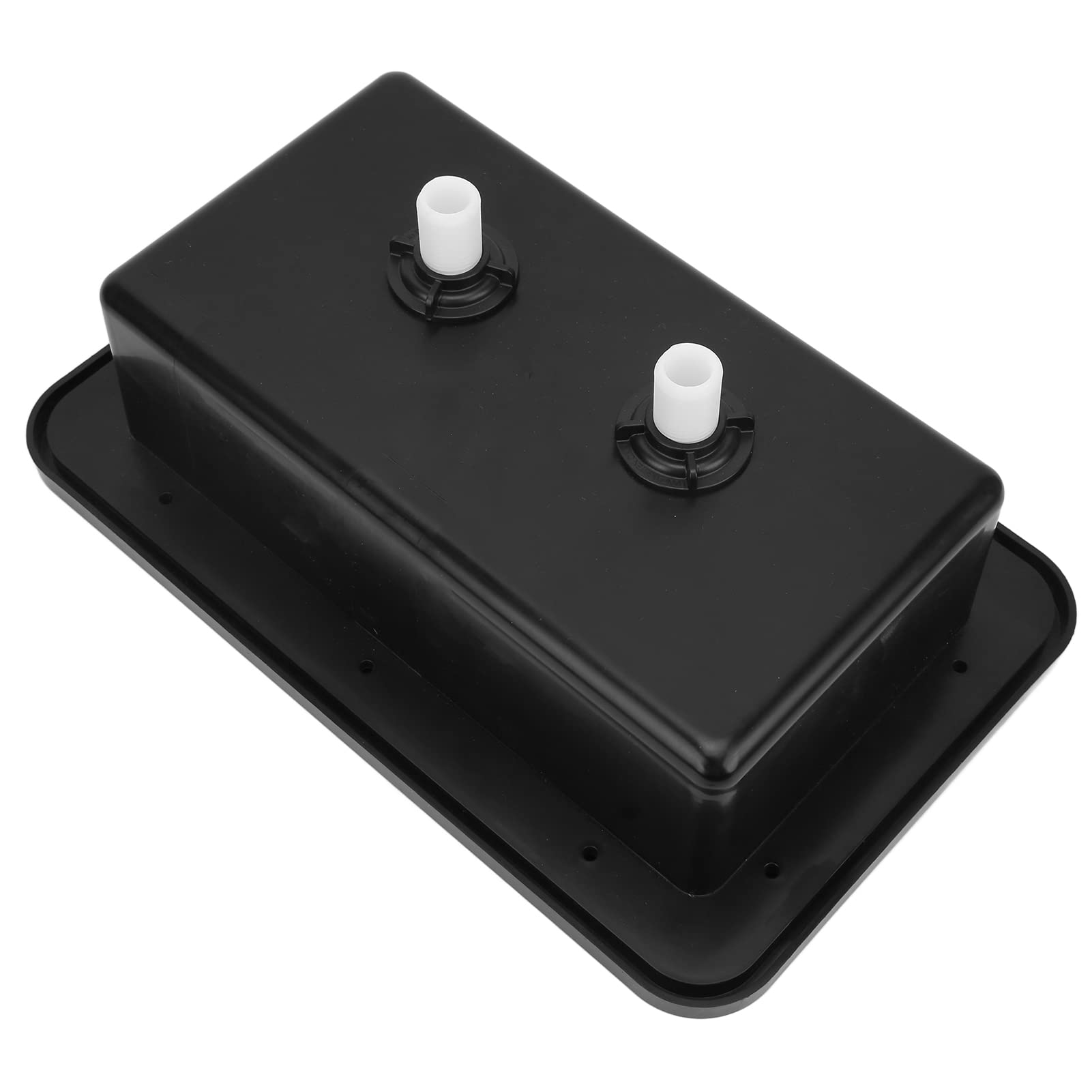 Aramox - Kit de Caja de Ducha Exterior de ABS Negro, Mezcladores, Ducha de Lluvia de Montaje en Pared con 2 Llaves, Accesorios para RV para Autocaravana, Caravana
