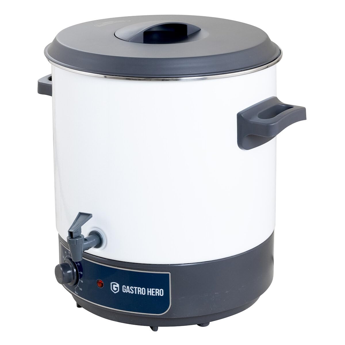 GastroHero Glühweinkocher 23L Einkochautomat elektrisch mit Auslaufhahn Thermostat 30-110°C 1800W