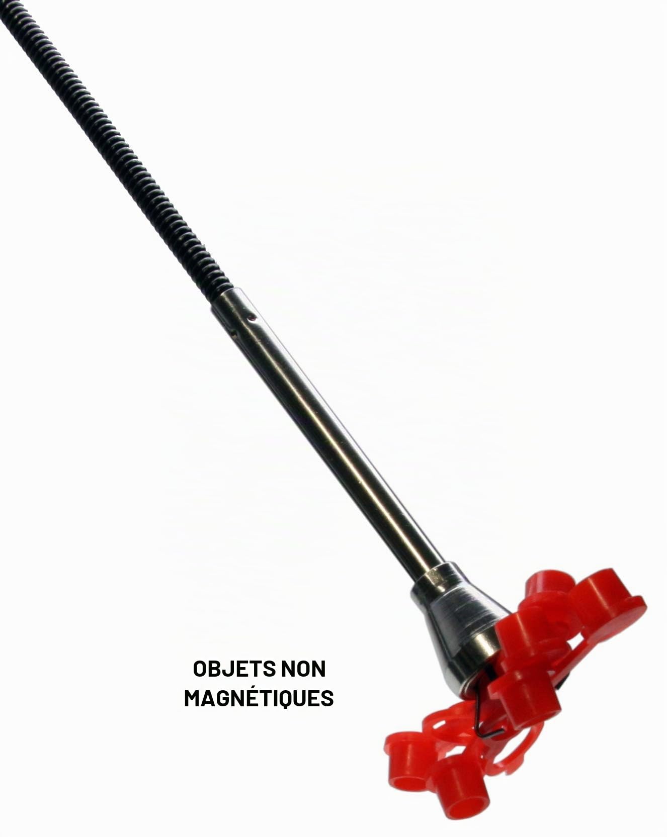 Pince à griffes flexible 2 en 1 - Outil de préhension (système de pression à ressort) avec anneau magnétique - 94 cm - Extra long