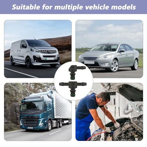 YIIWONI 4 Stück Rücklaufnippeln Für Common Rail Injektoren, Einspritzdüse Rücklaufnippel Injektor, Diesel-Rücklaufnippel, Rücklaufanschluss Rücklauf Anschluss mit Dichtring, 2/3 Ways