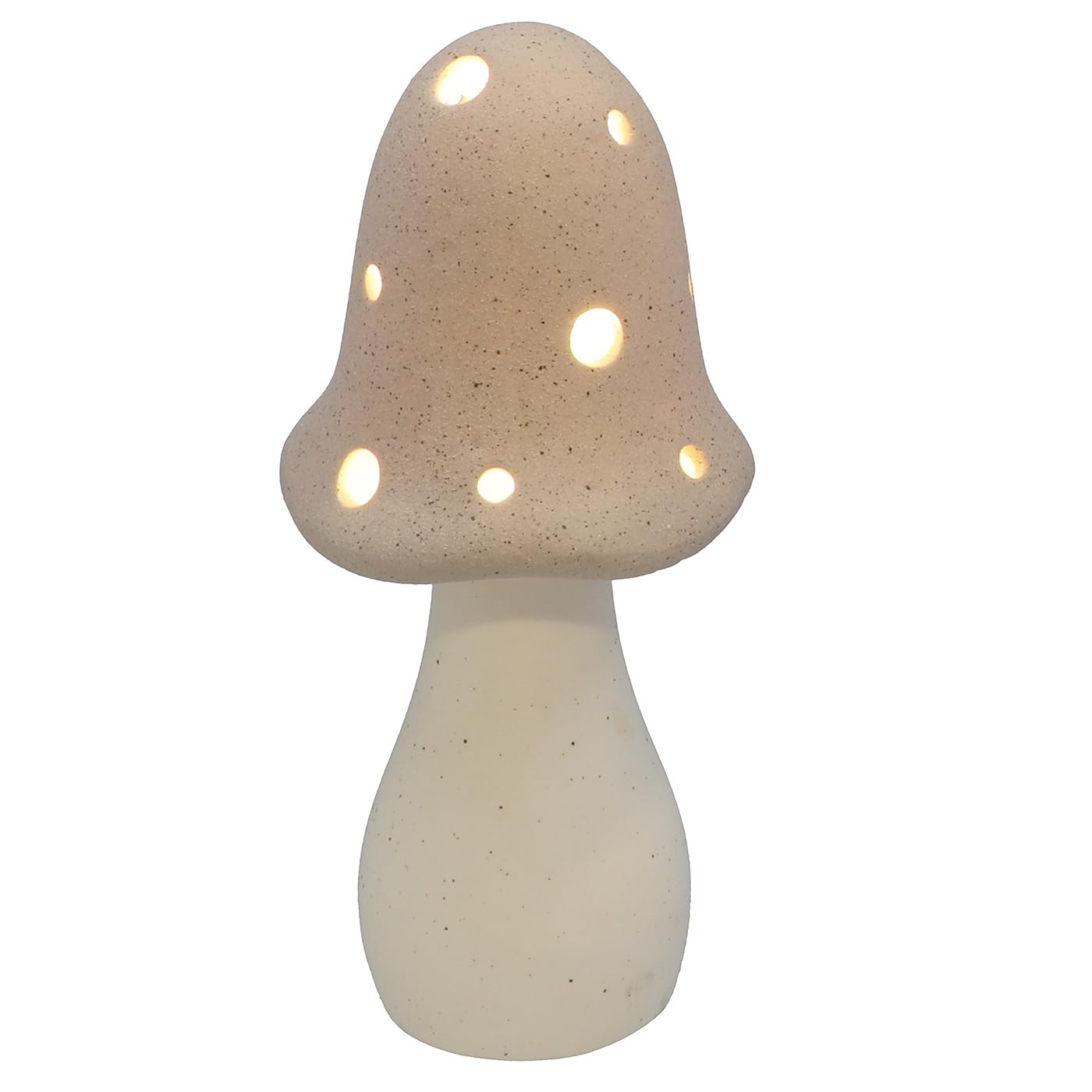 Shudehill Giftware Grey Mushroom Glow Light Up Lamp Ornament - Sage Or Pink Matt Finish (Grey)